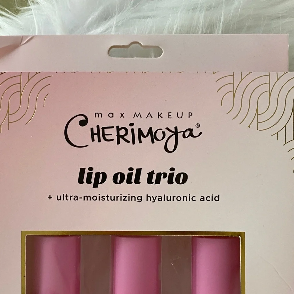 Cherimoya Lip Oil Trio —ultra moisturizing hyaluronic acid Gloss Set